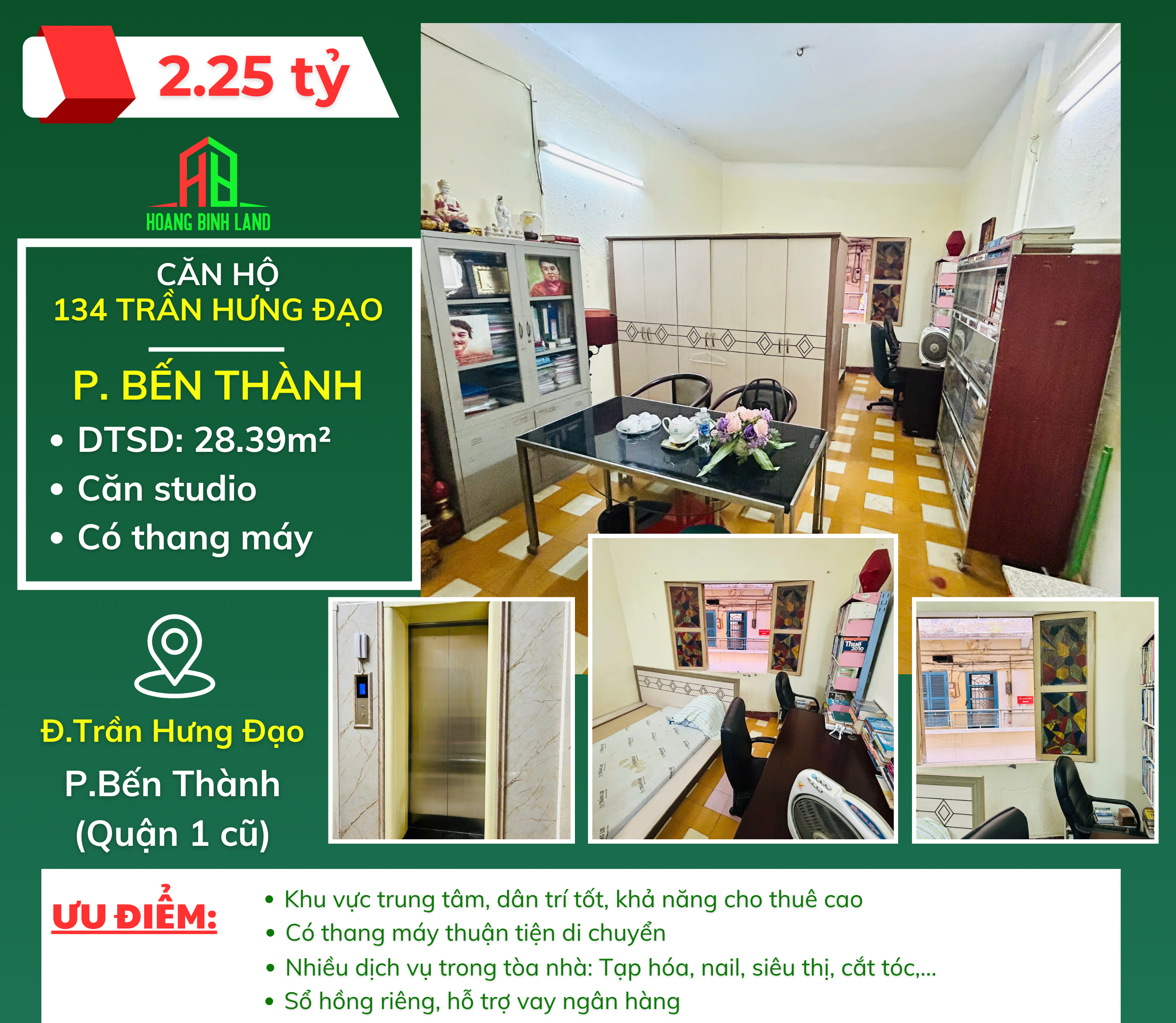 BÁN CHUNG CƯ 134 TRẦN HƯNG ĐẠO - PHƯỜNG BẾN THÀNH (QUẬN 1)